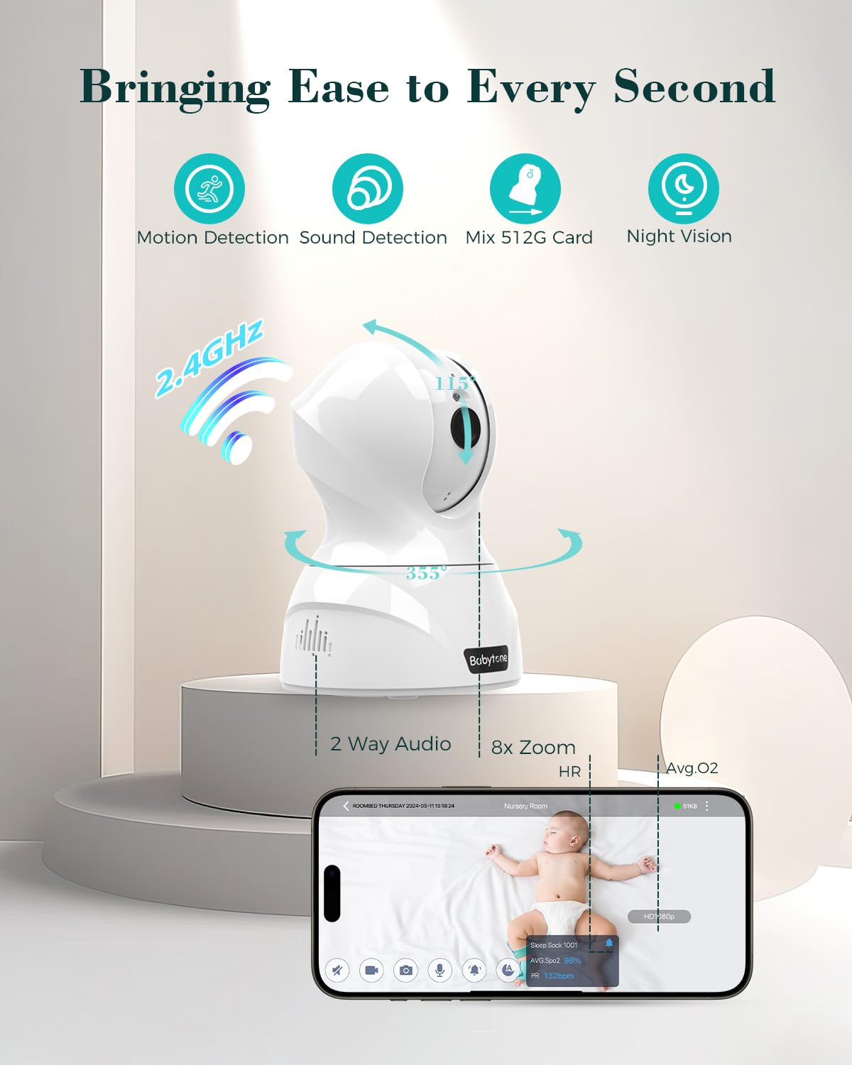 Babytone two-way audio lets you talk to baby from afar.