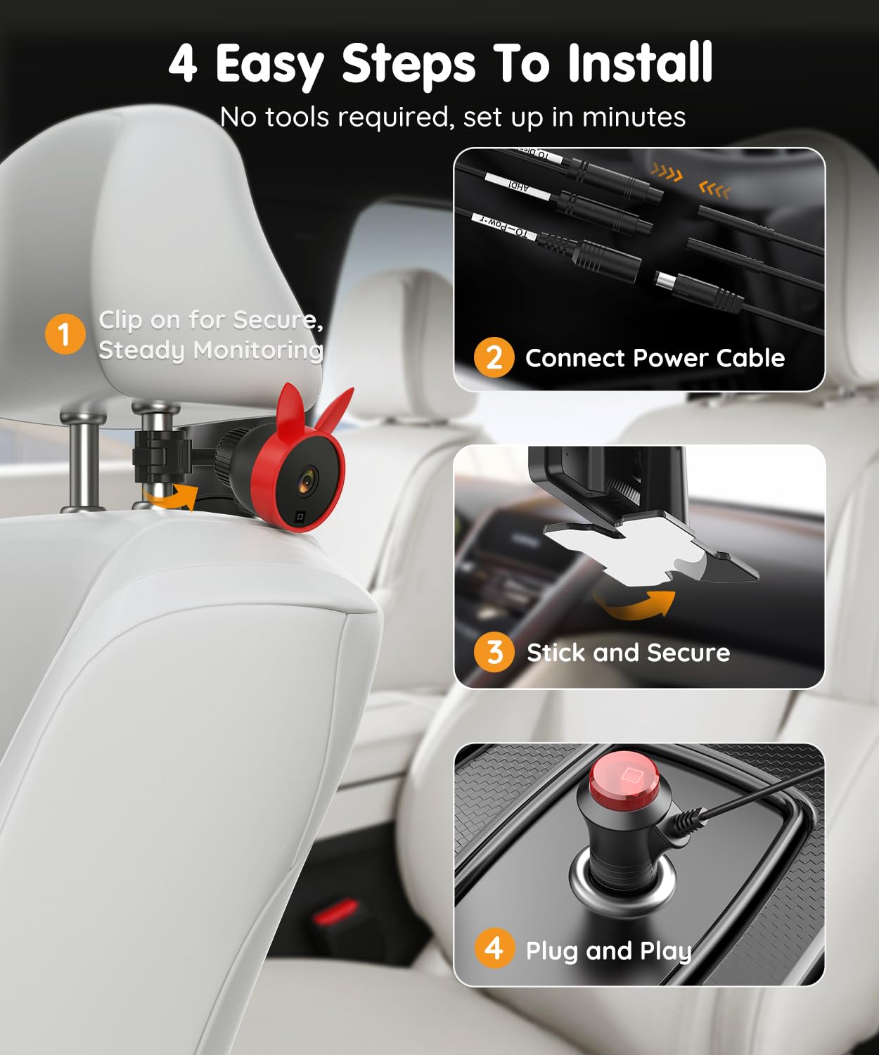 Babyvue BV3 PRO brightness control adapts to day and night viewing.