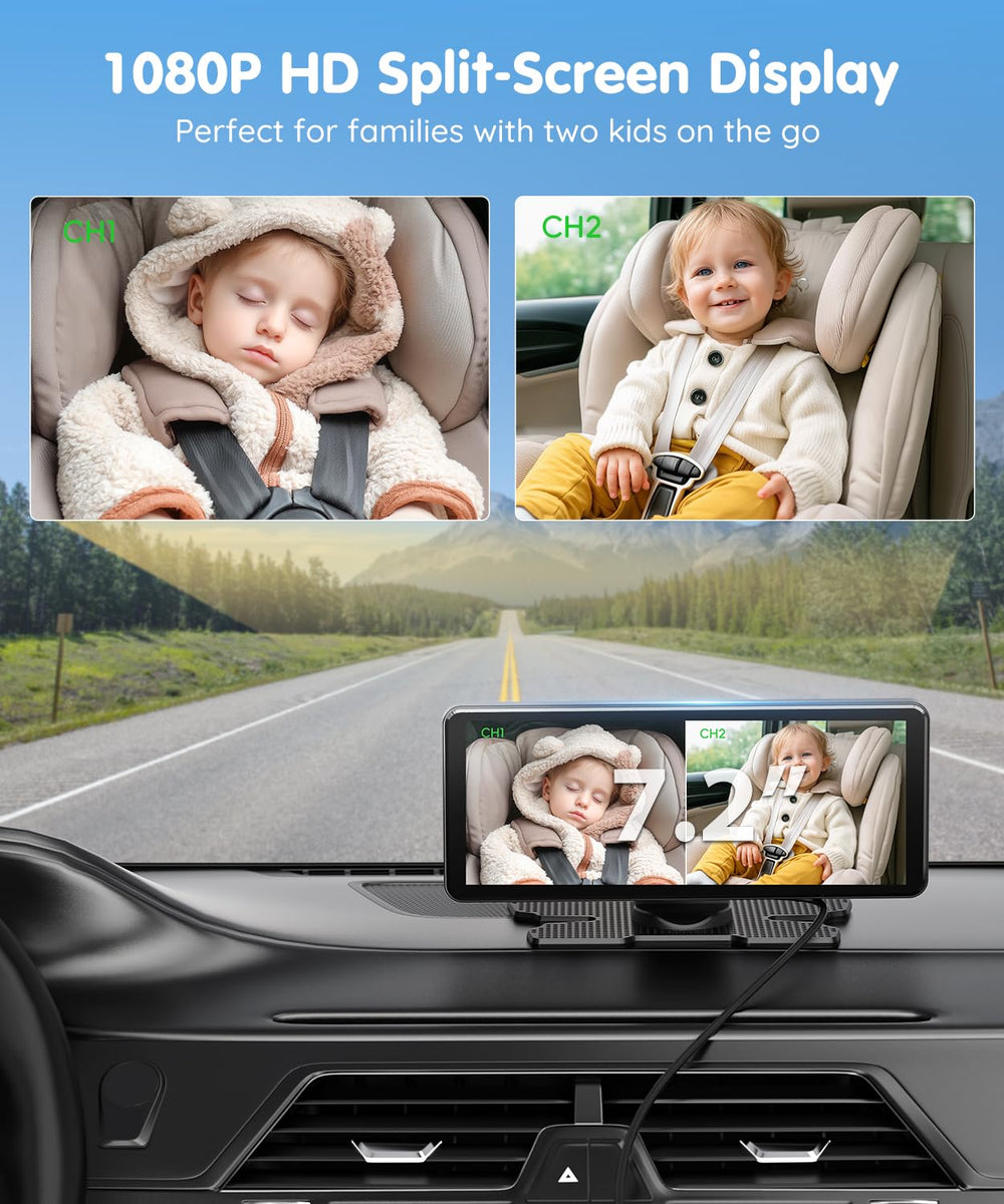 Babyvue BV3PRO 1080p HD display for crisp real-time monitoring.