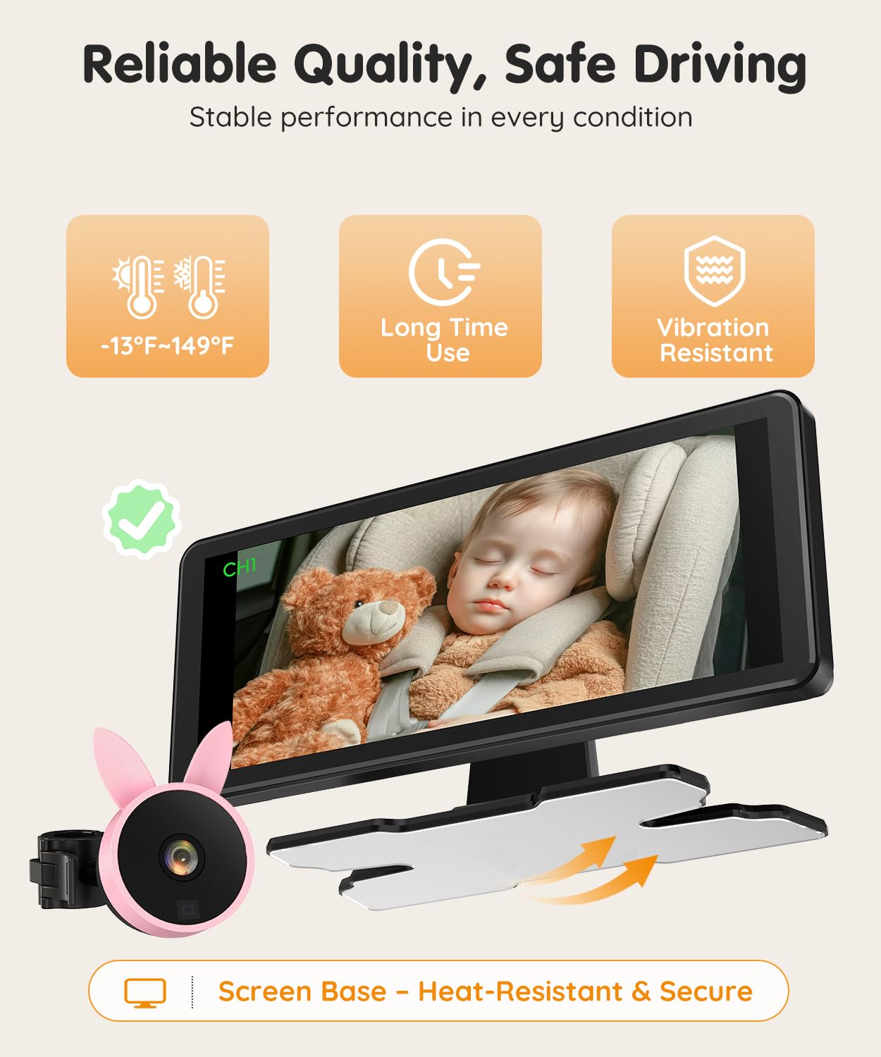 Babyvue BV3PRO temperature tolerance supports year-round use.