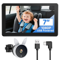 Babyvue BV4 7-inch display provides crisp day viewing for safer driving.