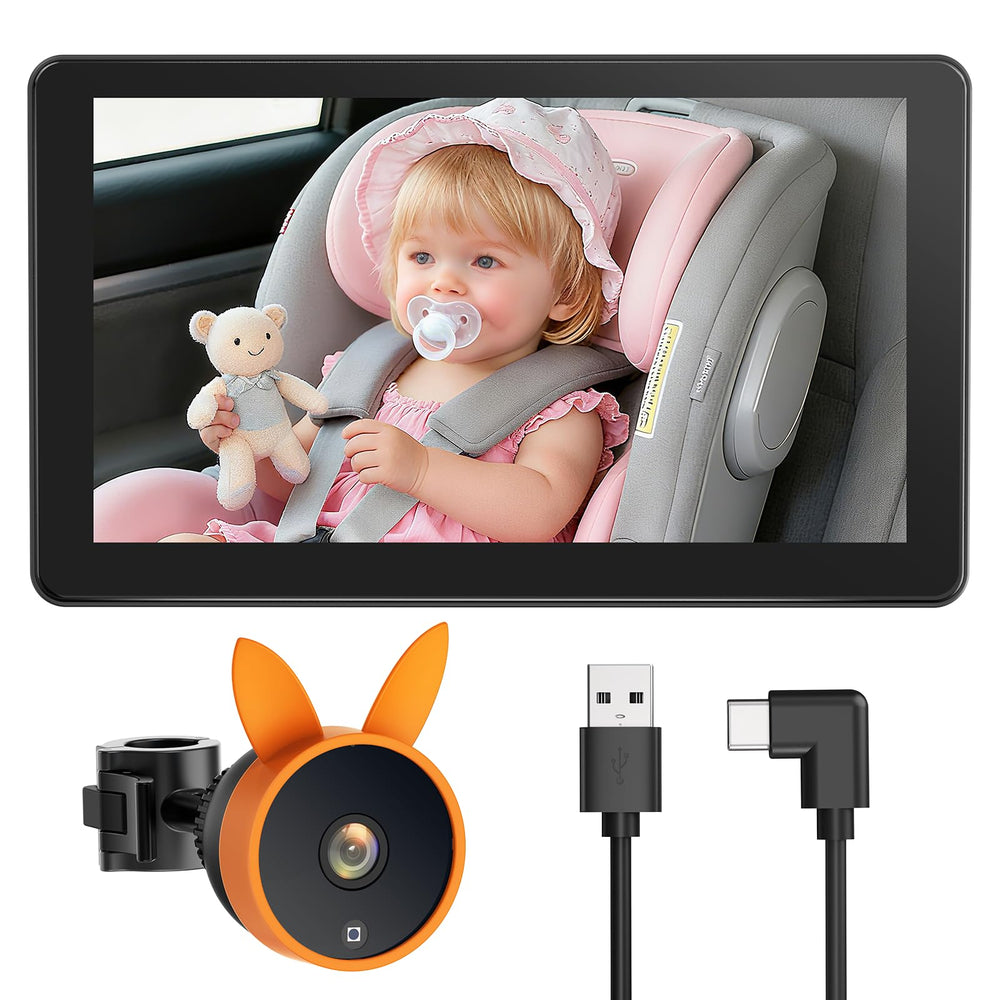Babyvue BV4 7-inch screen close-up for clear baby monitoring on the go.