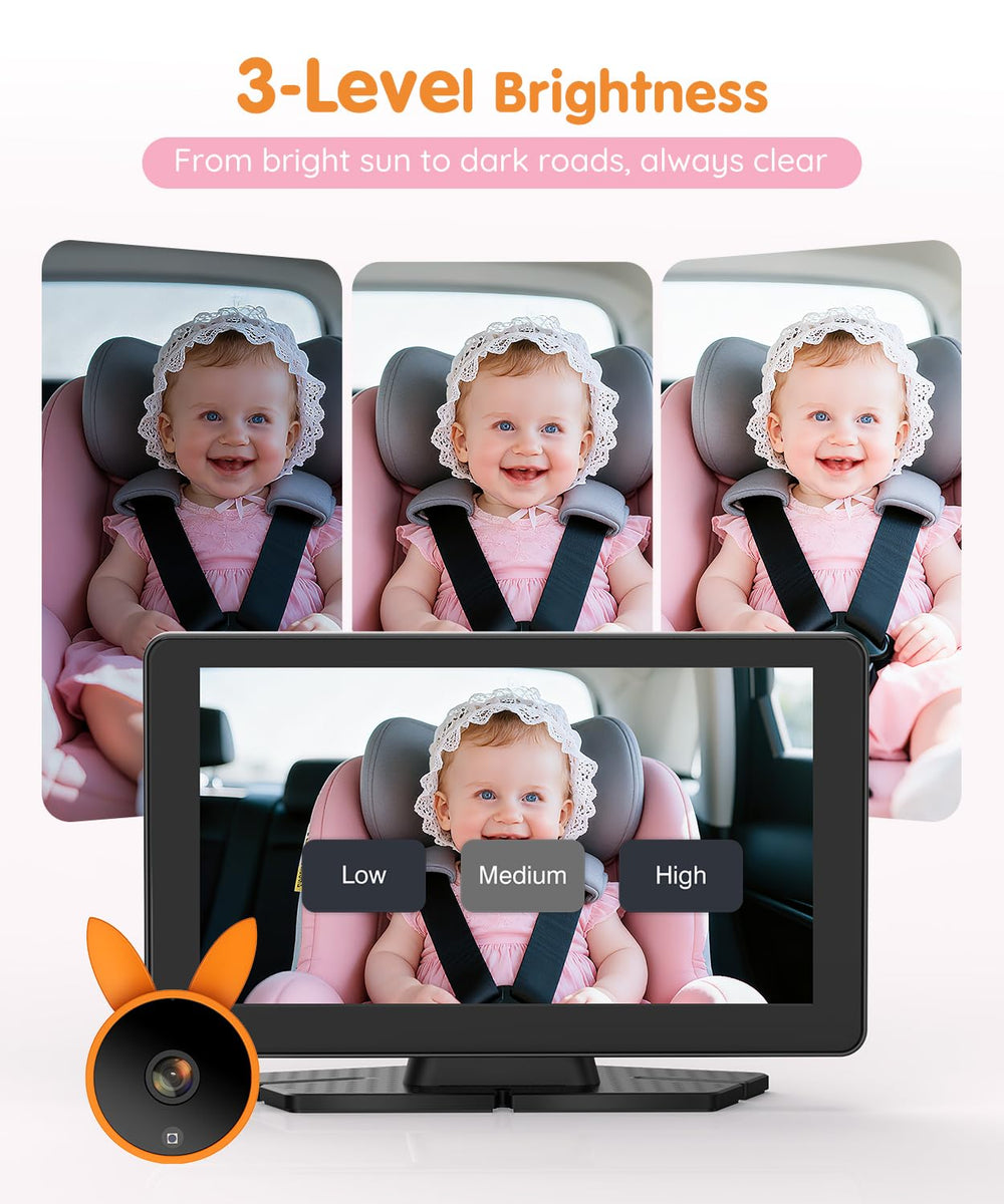 Babyvue BV4 bunny-ear cover detail adds playful, baby-safe protection.