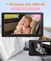Babyvue BV4 night-vision display showing crisp 1080P visibility in darkness.