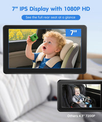 Babyvue BV4 night vision provides clear 1080P images in low light for late drives.