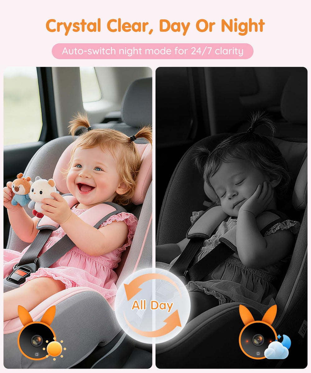Babyvue BV4 USB plug-and-play setup for quick car installation.