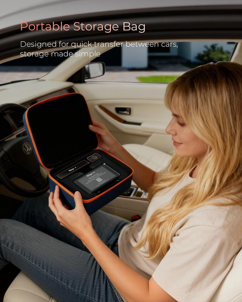 Babyvue BV6 portable storage case makes it easy to move between cars.
