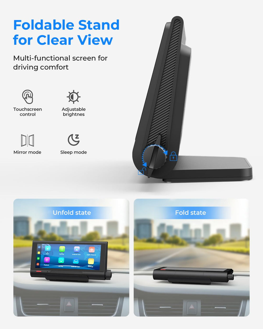 Babyvue BV7 auto sleep mode minimizes distraction when not in use.