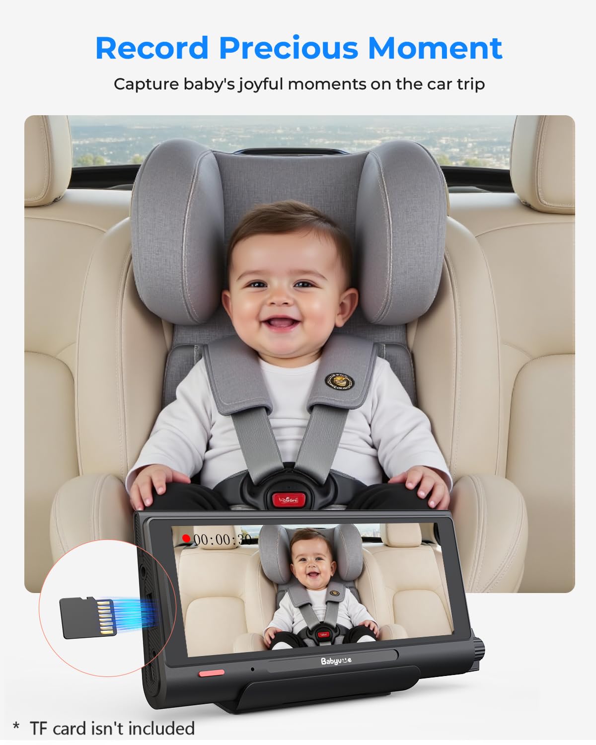 Babyvue BV7 easy setup with tool-free installation for quick setup.