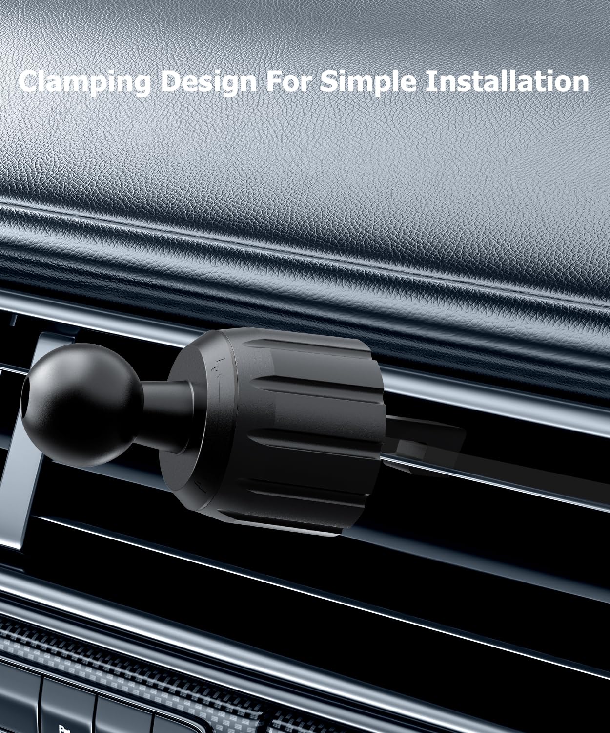 Babyvue universal air vent clip installed in vent for stable camera mounting.