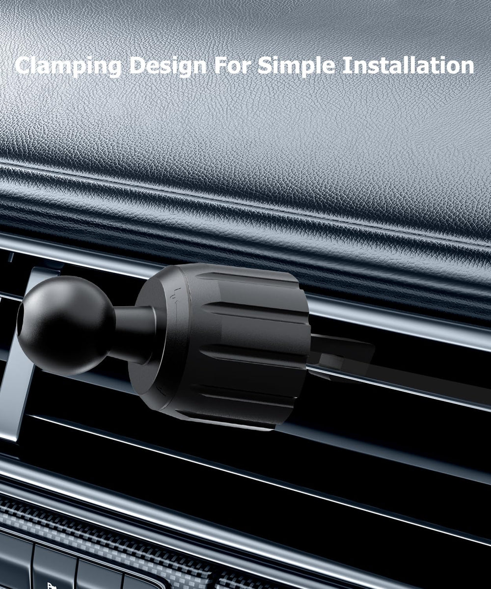 Babyvue universal air vent clip installed in vent for stable camera mounting.