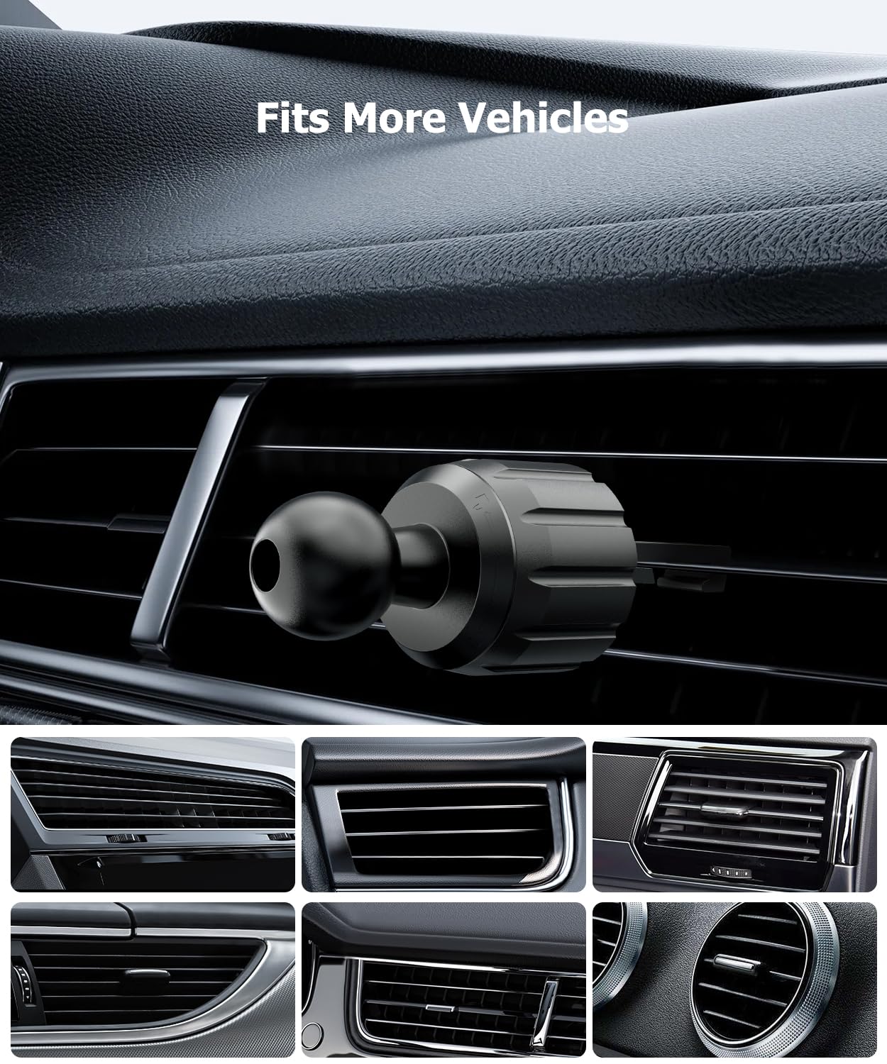 Babyvue universal air vent clip simplifies setup with tool-free installation.