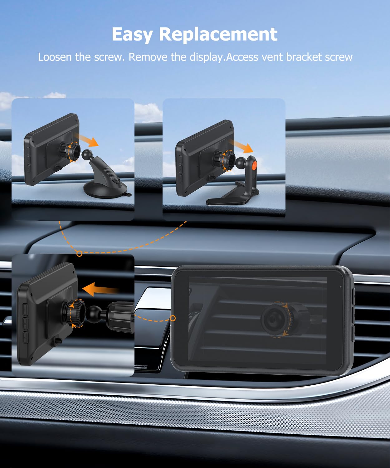 Babyvue universal air vent clip demonstrates wide vehicle compatibility across blade styles.