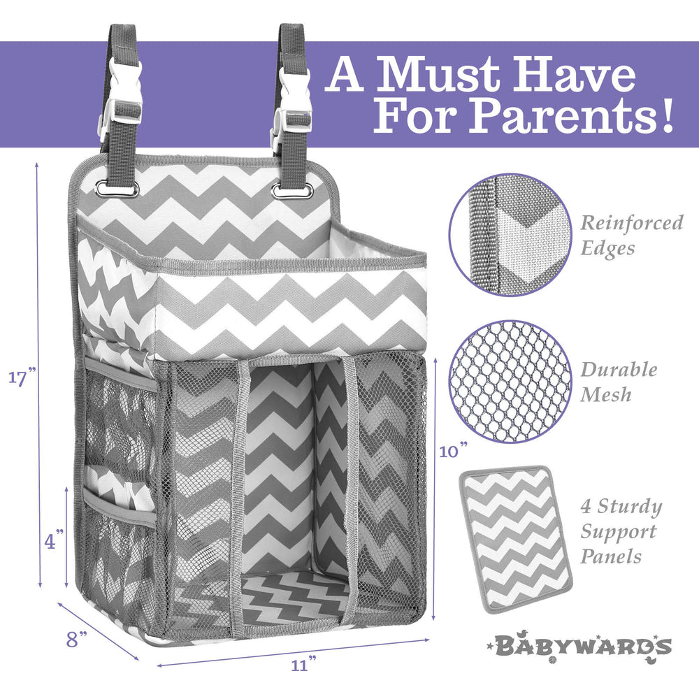 Babywards hanging diaper caddy gift-ready packaging makes a thoughtful baby shower present