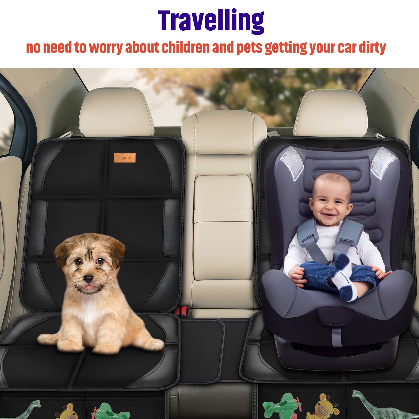Bacgnyer car seat protector 2-pack for families on the go.