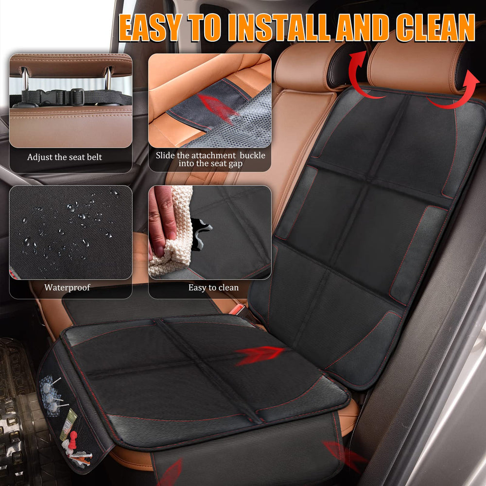 Bacgnyer car seat protector storage pocket for toys or snacks.