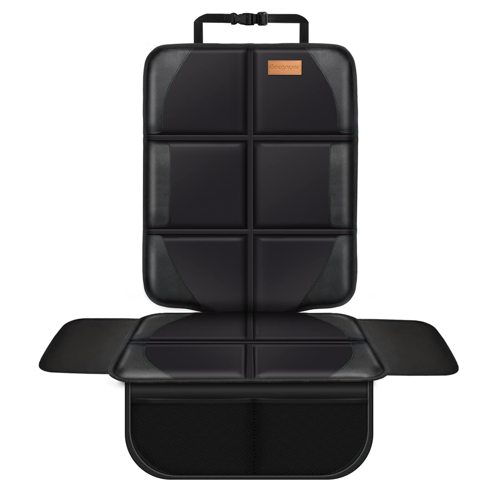 Bacgnyer car seat protector with thick padding shields seats during kids' travel