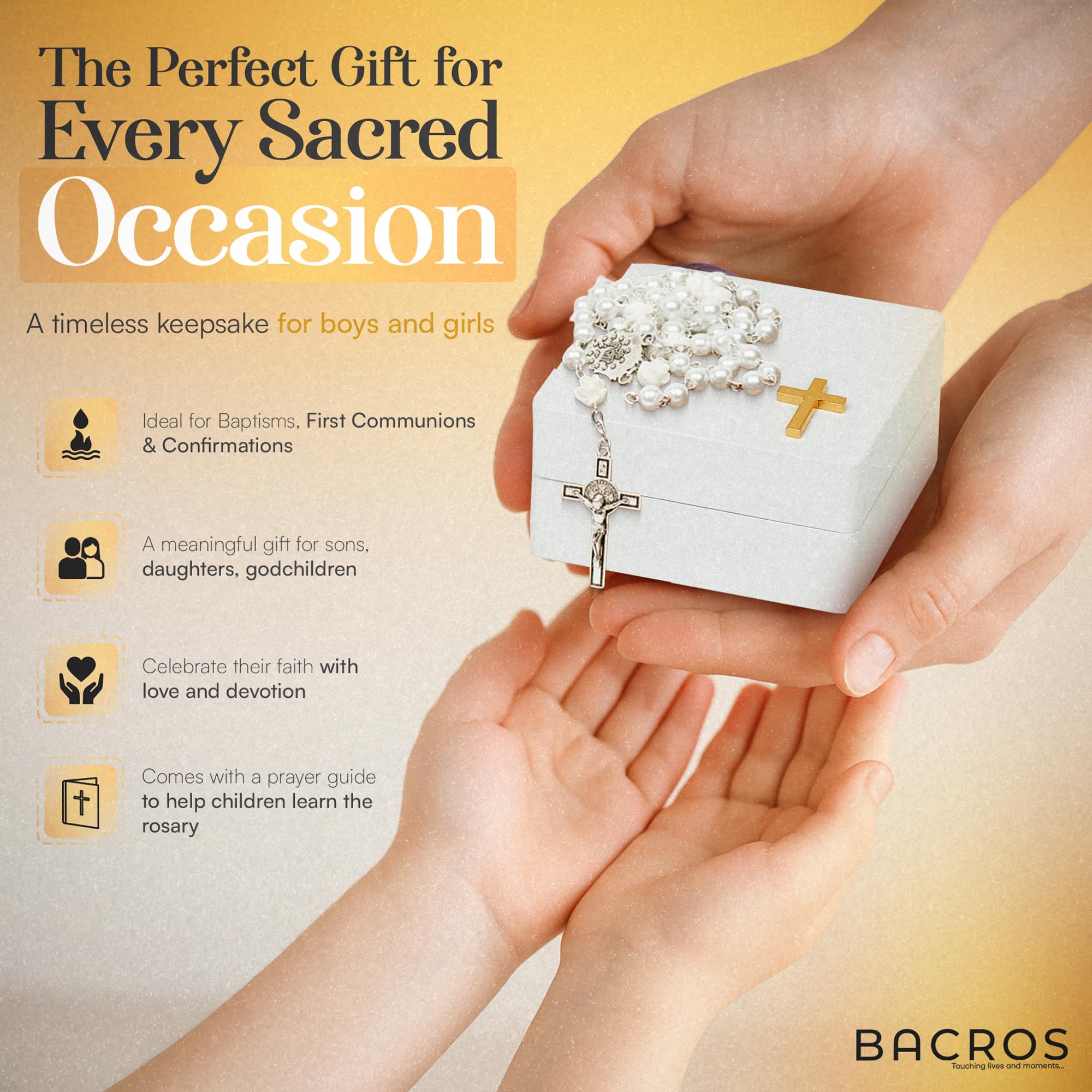 BACROS gift-ready-set makes a thoughtful christening or baptism gift.