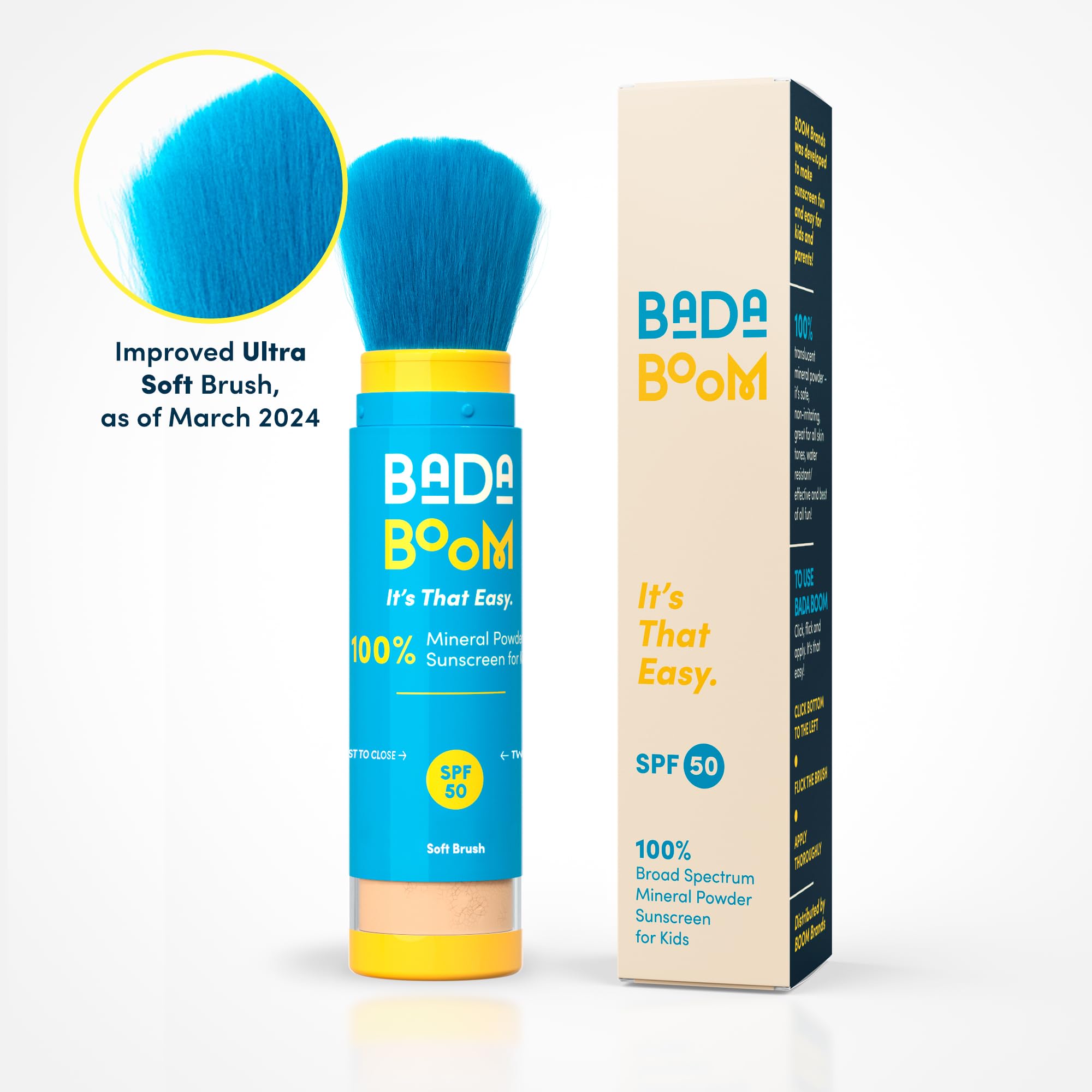 Bada Boom hypoallergenic sunscreen for ages six months and up.