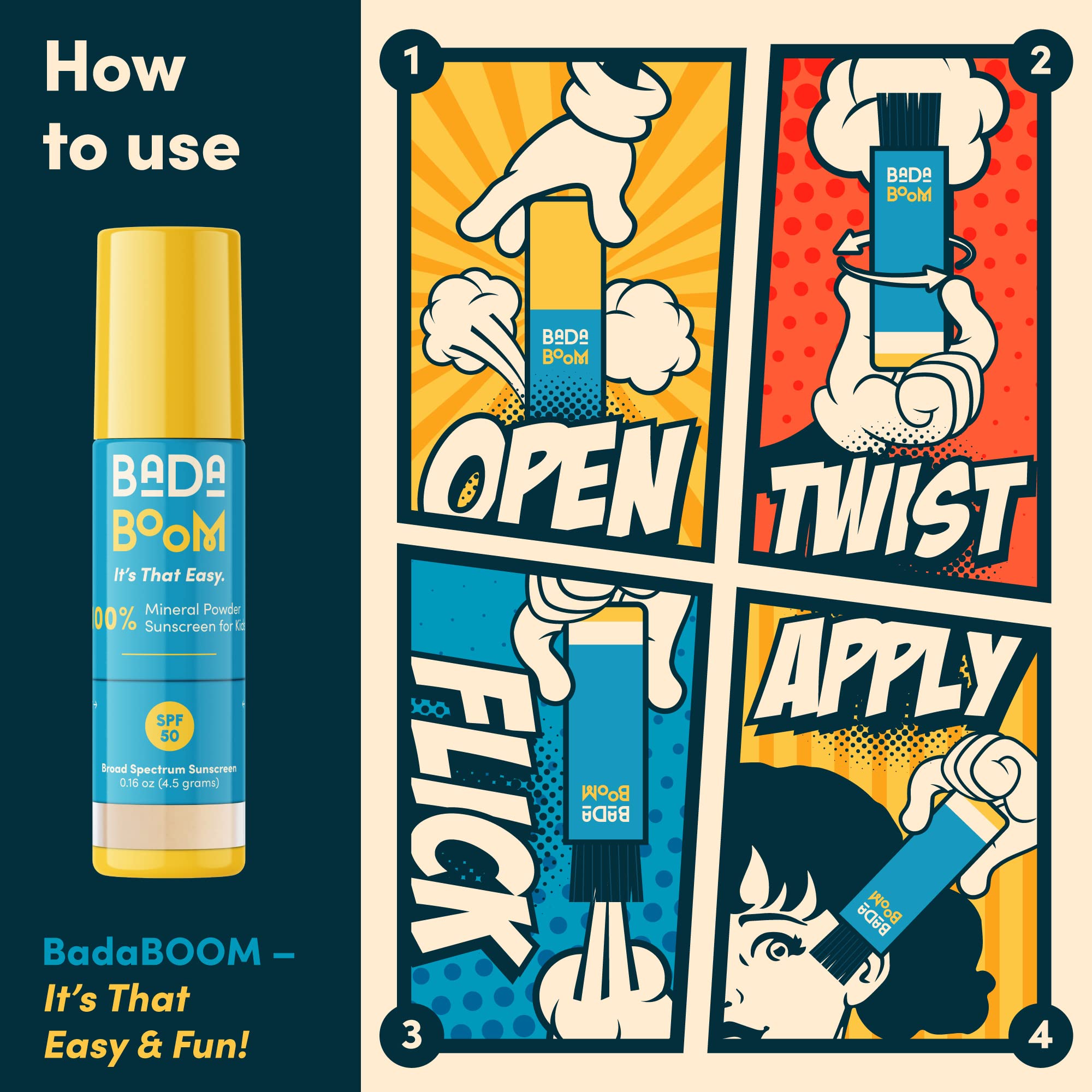 Bada Boom on-the-go packaging keeps protection handy outdoors.