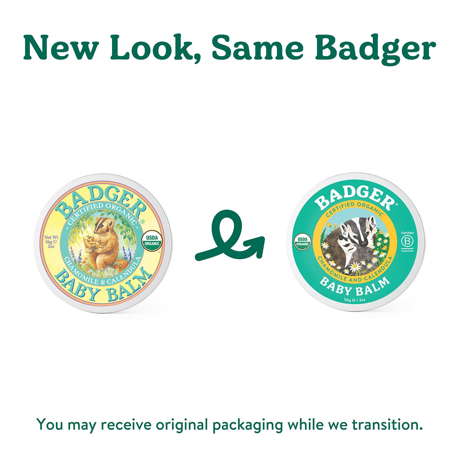 Badger Baby Balm ingredients close-up features olive oil and beeswax