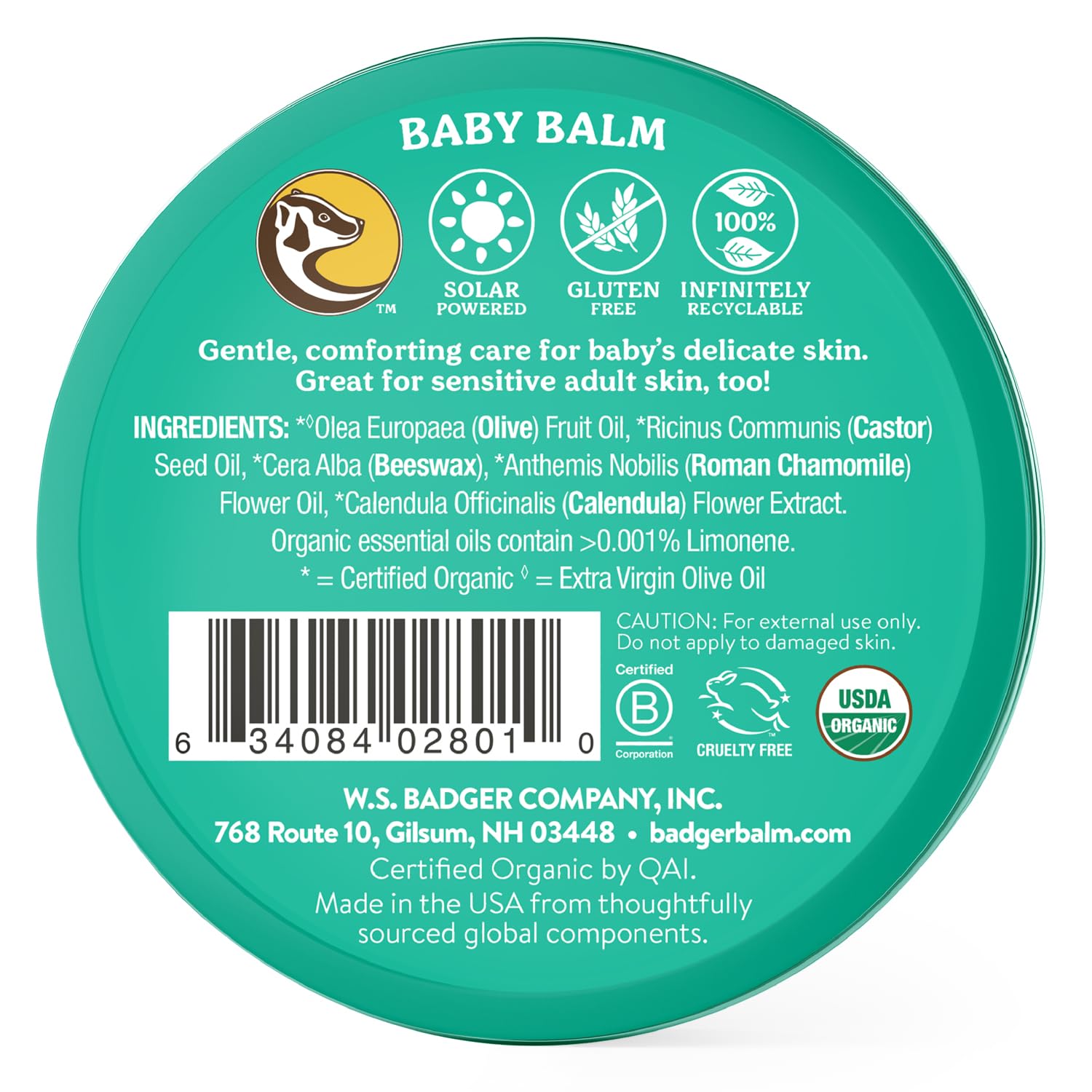 Badger Baby Balm texture close-up highlighting organic formula