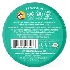 Badger Baby Balm applied to diaper area illustrating soothing care for diaper rash