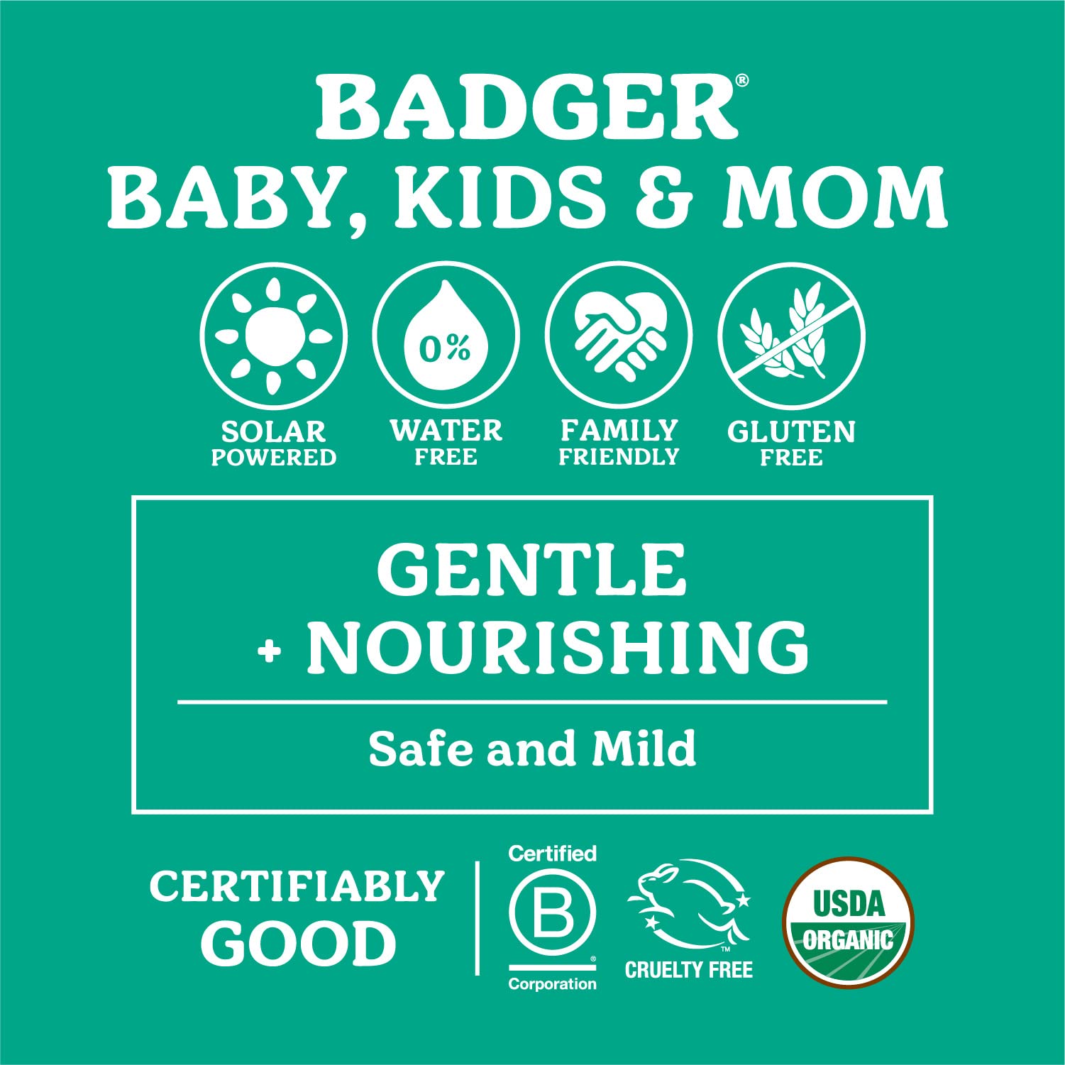 Badger Baby Balm used on baby's face as a daily gentle cream