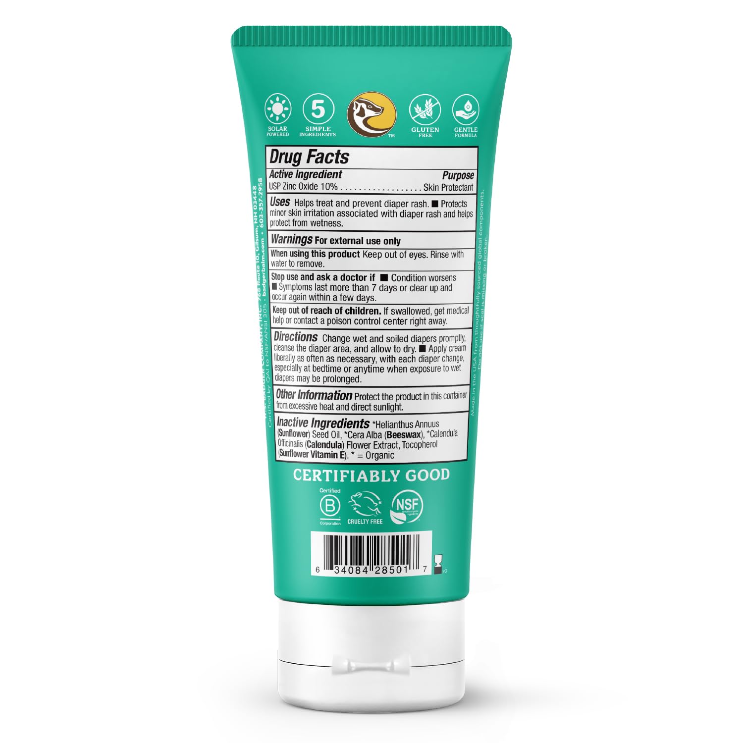 Badger Diaper Cream applying on baby during diaper changes for protection