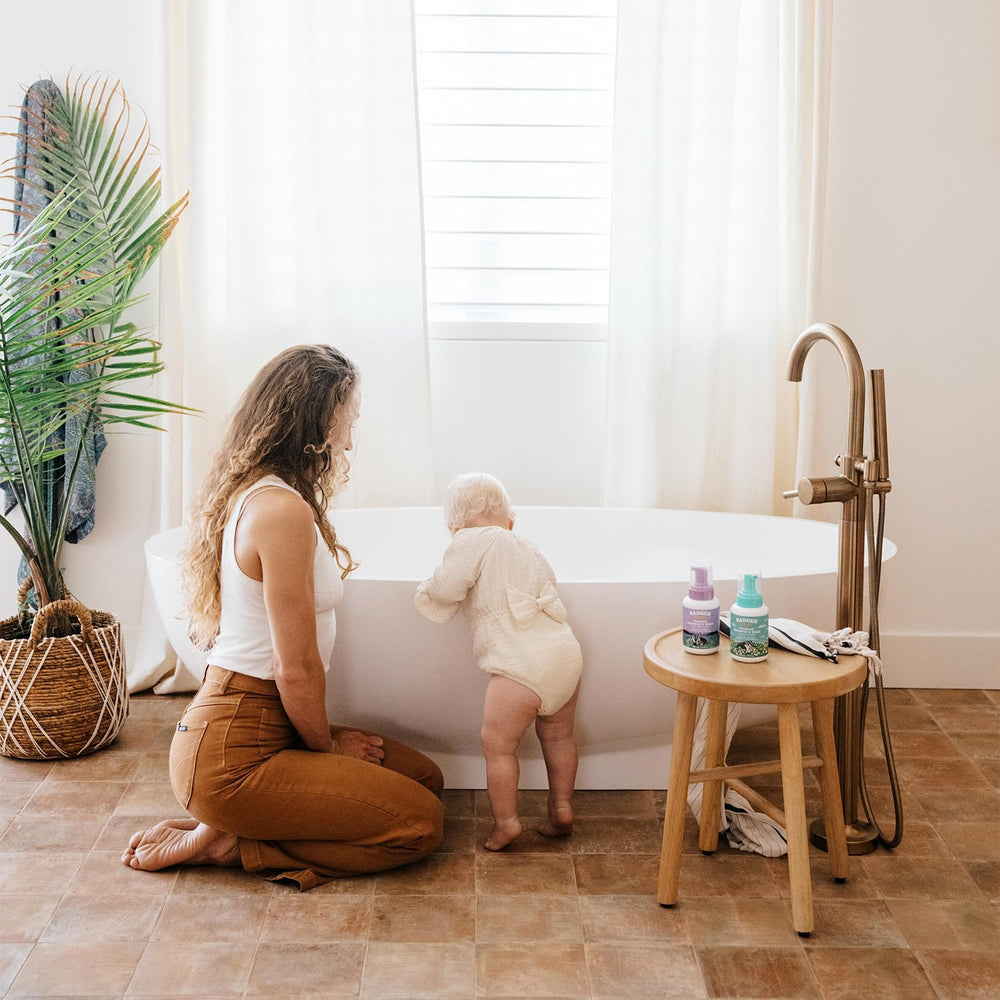 Badger multi-use formula works as shampoo and body wash for all ages.