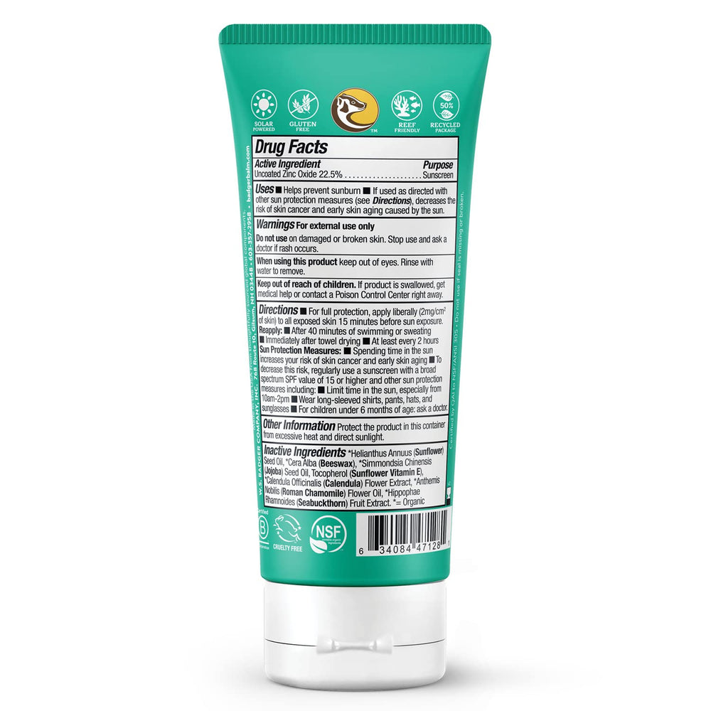 Badger sunscreen applied to toddler arm with creamy texture and ease