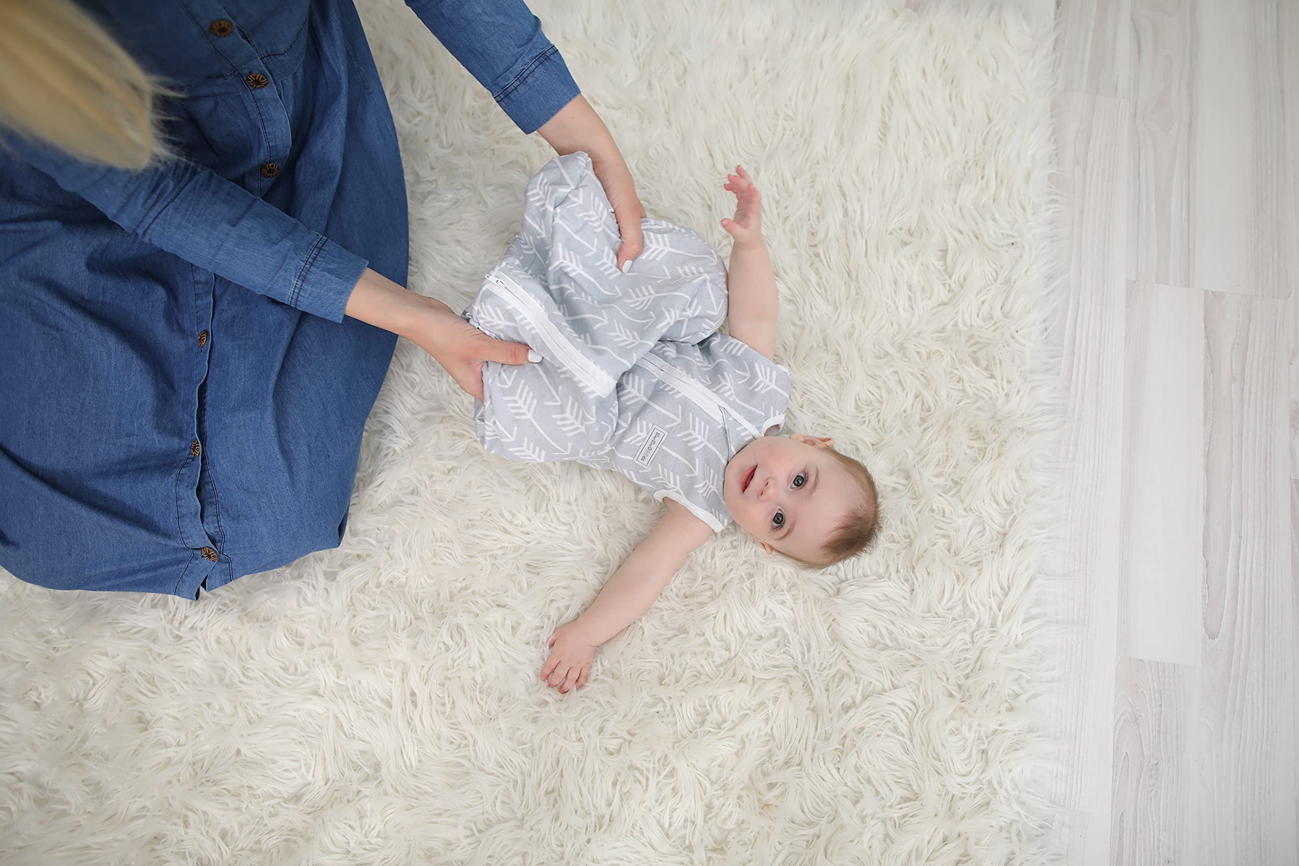 BaeBae Goods 18-24 month sleep sack fit highlighting roomy toddler mobility