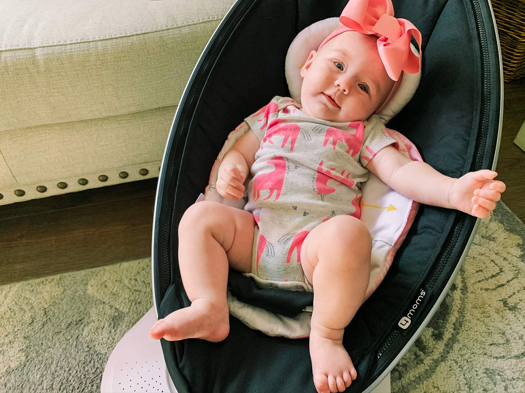 BaeBae Goods baby head-support insert provides extra neck and head stability during rides.