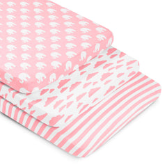 BaeBae Goods fitted sheets cloud pattern deliver skin-friendly comfort for sensitive babies
