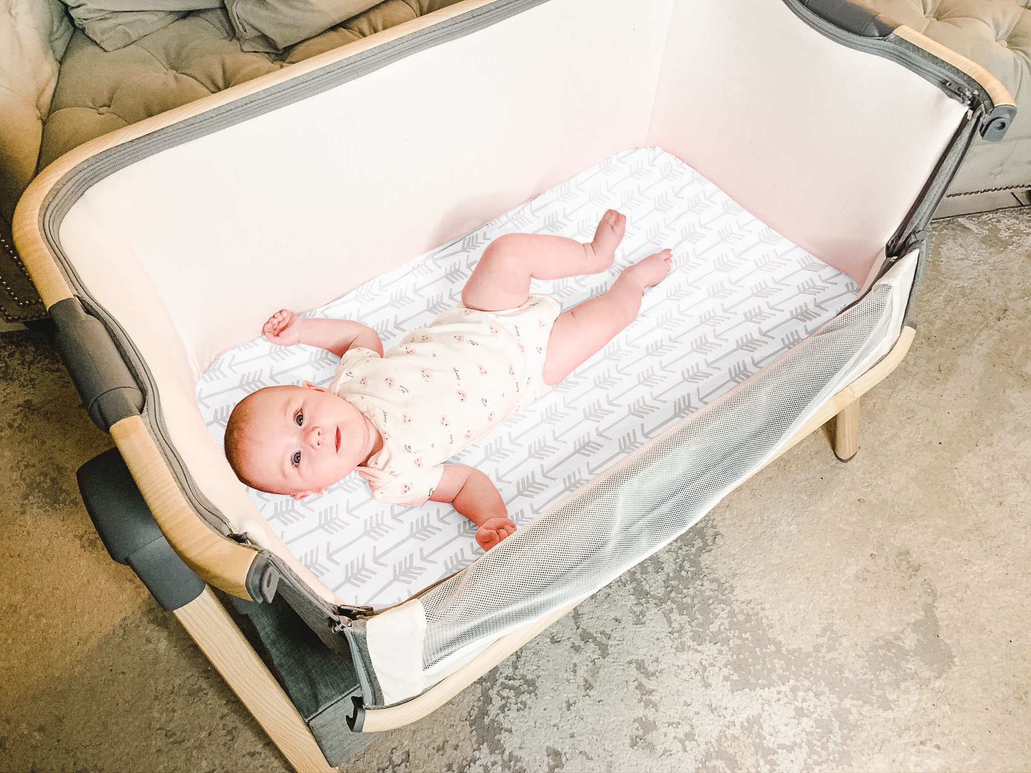 BaeBae Goods oval-bassinet-sheets versatile fit for standard oval pads