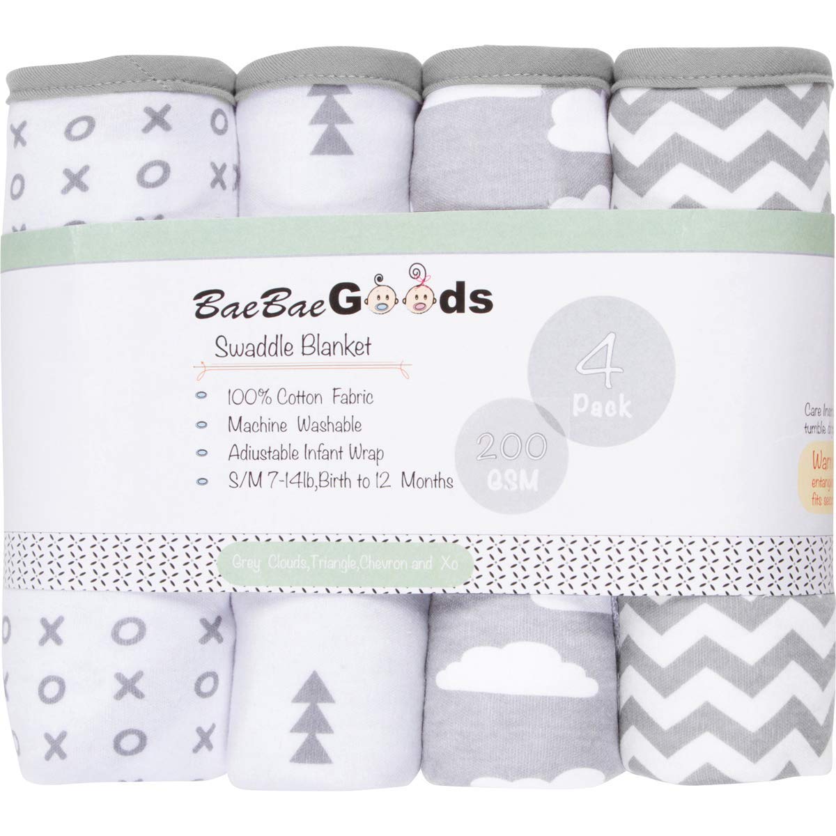 BaeBae Goods sturdy hook-and-loop closure—secure wings for quick swaddles