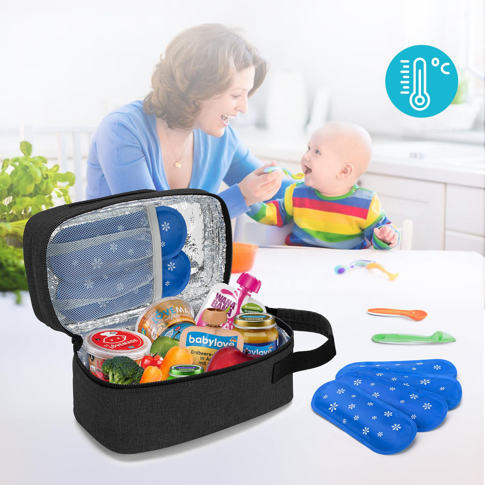 BAFASO front pocket image with accessories for nursing pads.
