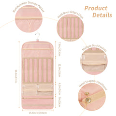 Bagmoly hanging bow organizer pink displays bows neatly