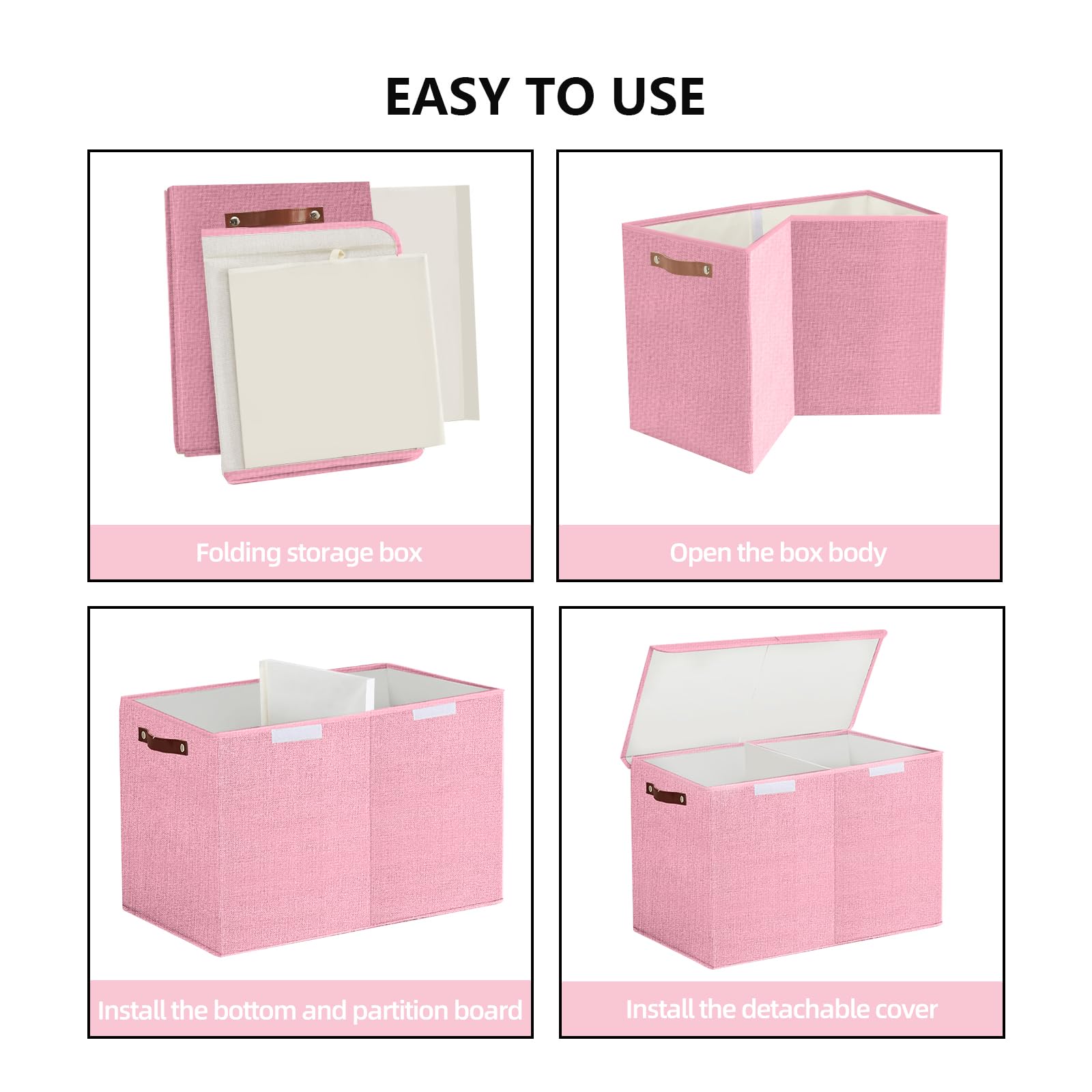 Bagnizer foldable toy storage box collapsible design saves closet space.
