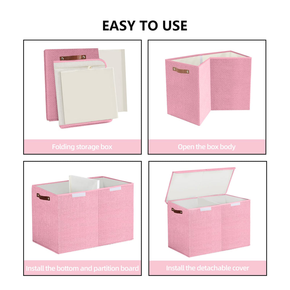 Bagnizer foldable toy storage box collapsible design saves closet space.