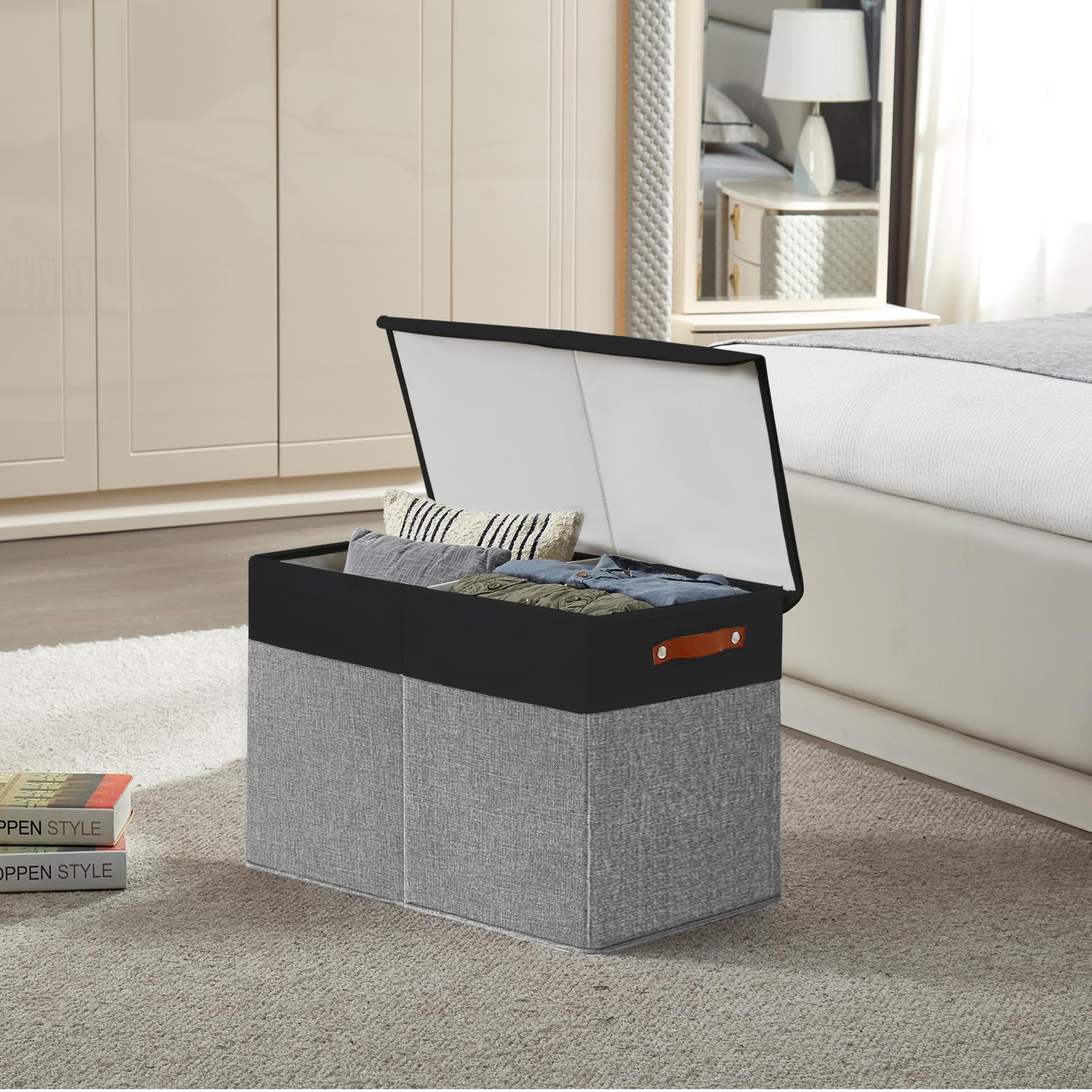 Bagnizer Large Toy Storage Box 83L capacity for toys, blankets, books