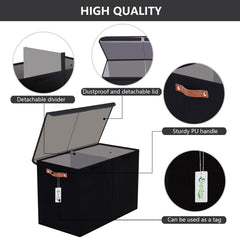 Bagnizer large toy storage box dust cover protects contents from dust.