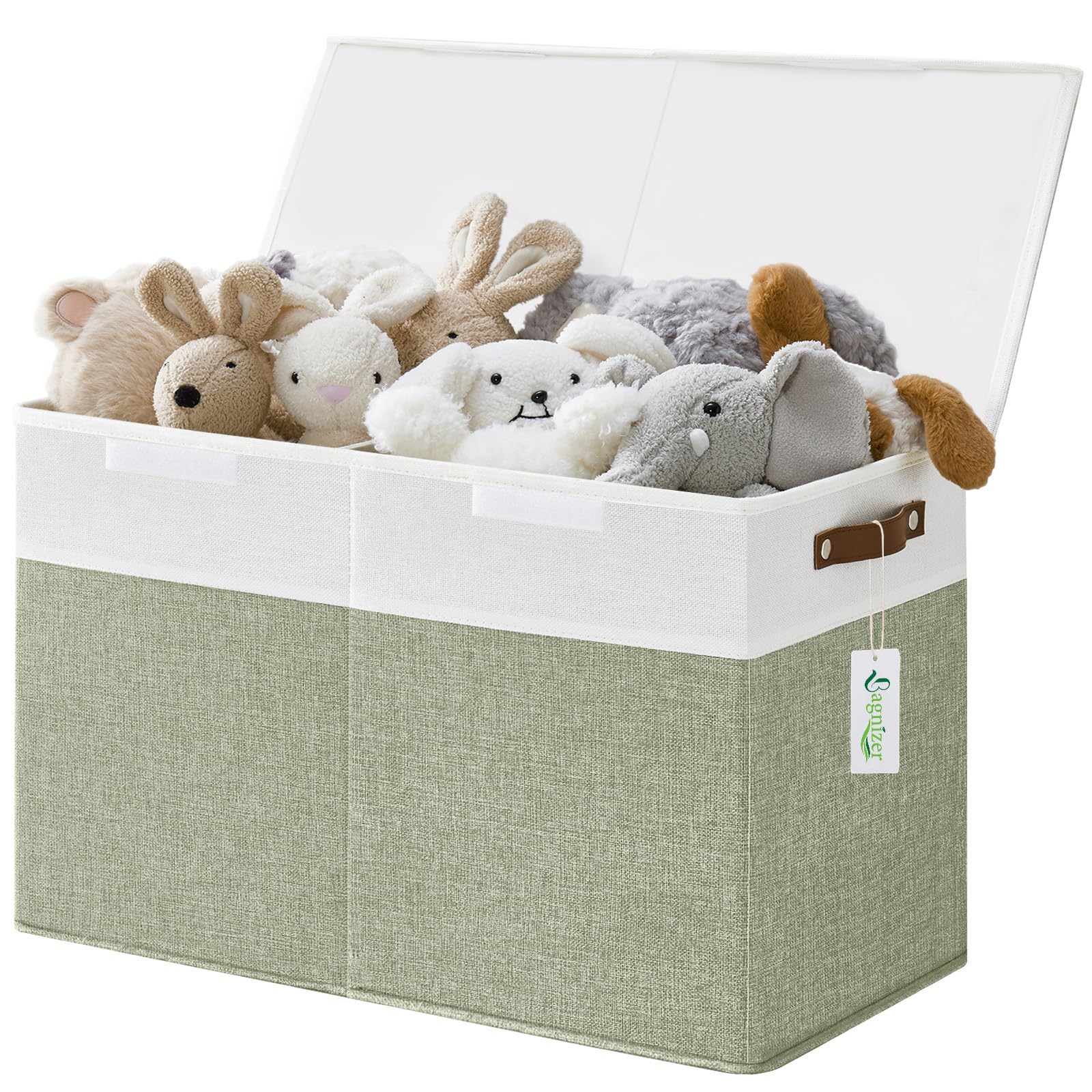 Bagnizer large toy storage box front view shows spacious 83L capacity for clutter-free playtime