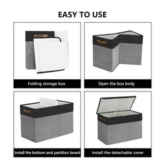 Bagnizer Large Toy Storage Box with detachable cover for dust protection and quick access