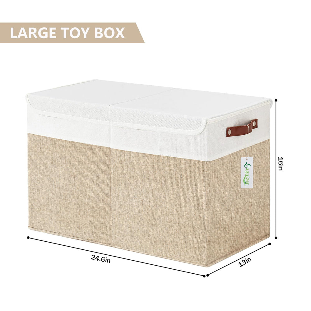 Bagnizer large toy storage box lid open for quick playtime access