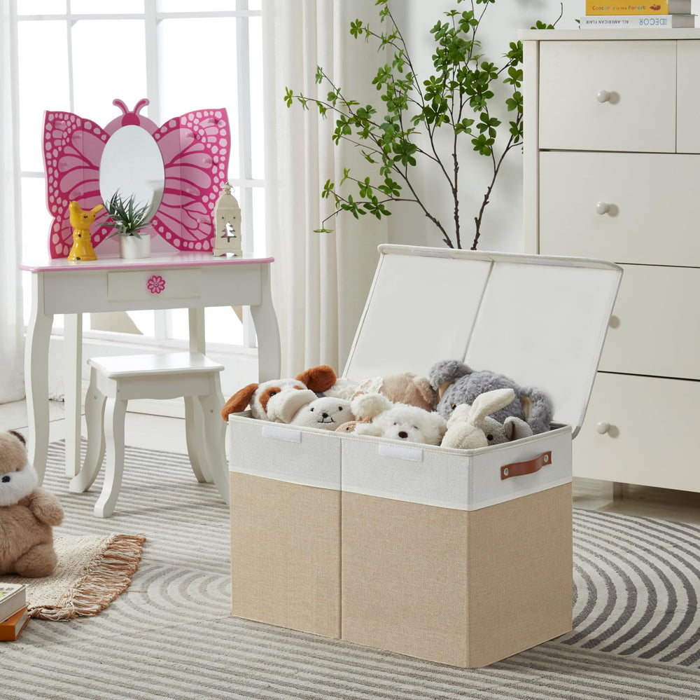 Bagnizer large toy storage box side handles for easy moving