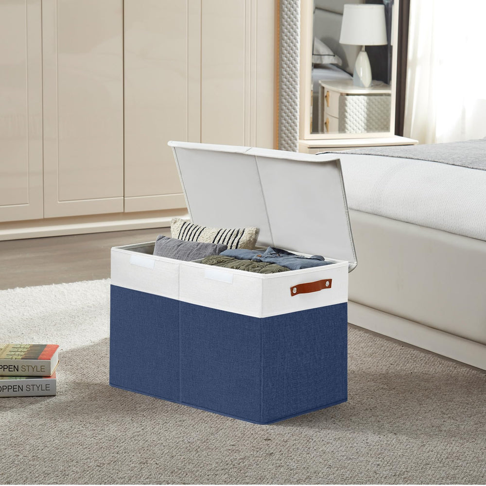 Bagnizer storage box in playroom demonstrates versatile organization for toys and blankets.