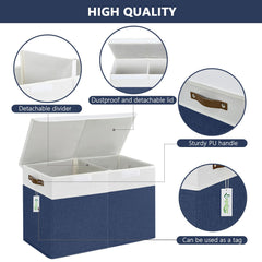 Bagnizer toy box side handles for effortless repositioning around the room.