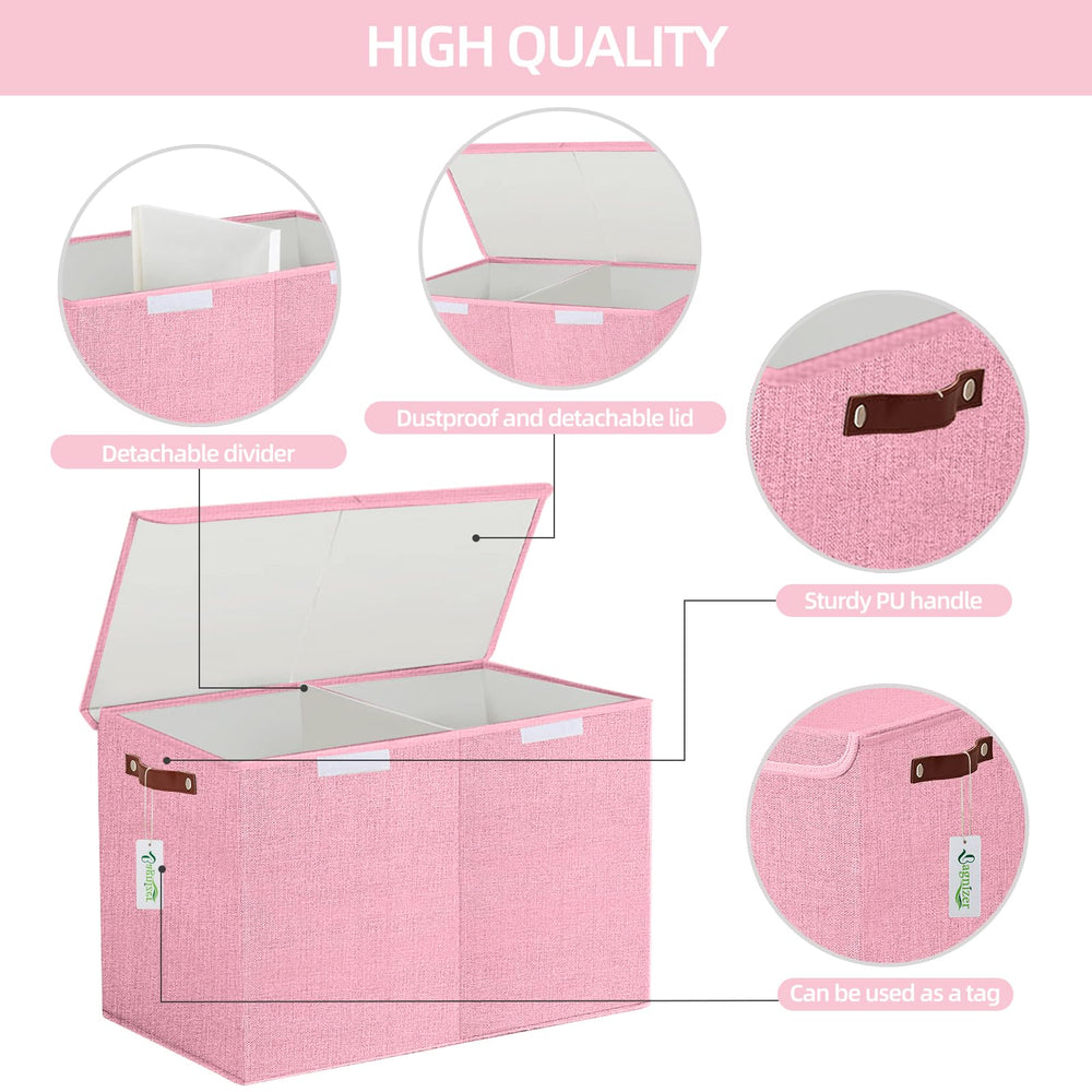 Bagnizer toy storage box divider removable for flexible storage options.