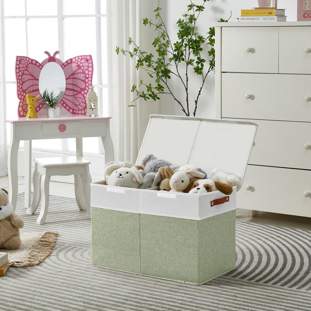 Bagnizer large storage box with sturdy PU handles for easy transport